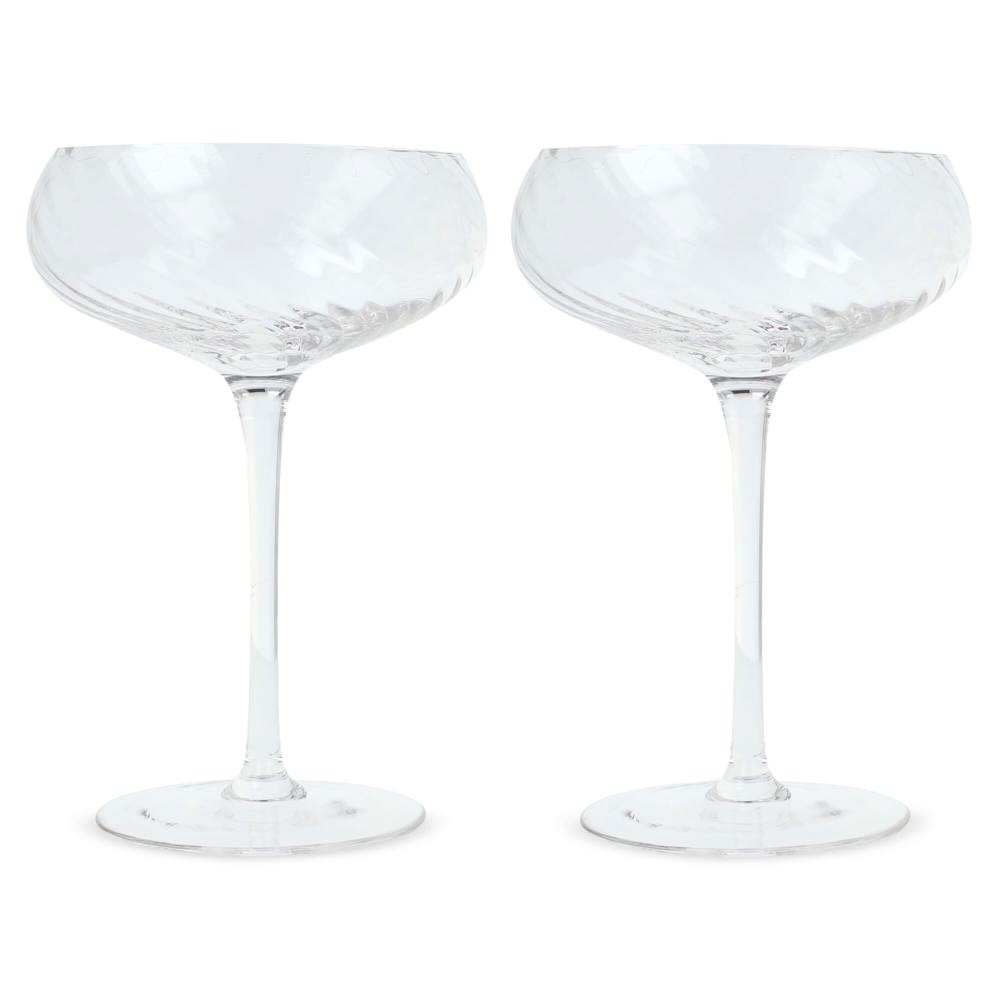 Byon Opacity 2er-Set Sektgläser mit stilvollem Glasmuster 300ml