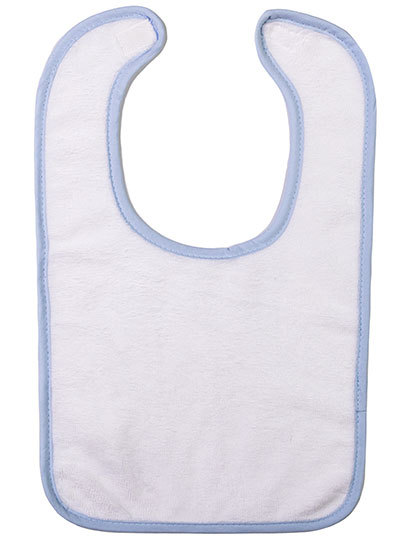 ARTG - Babiezz® ALL-Over Sublimation Baby Bib - White, Light Blue