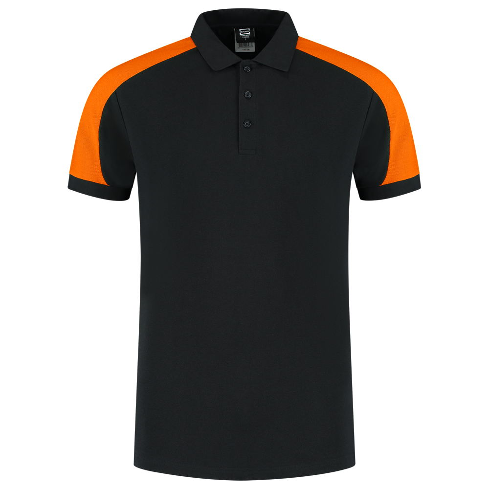Poloshirt Bicolor Redefined - BlackOrange