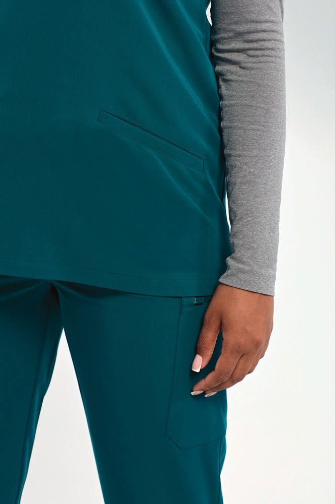 NN310X - Tunika mit Stretchanteil und kurzen Ärmeln, Damen