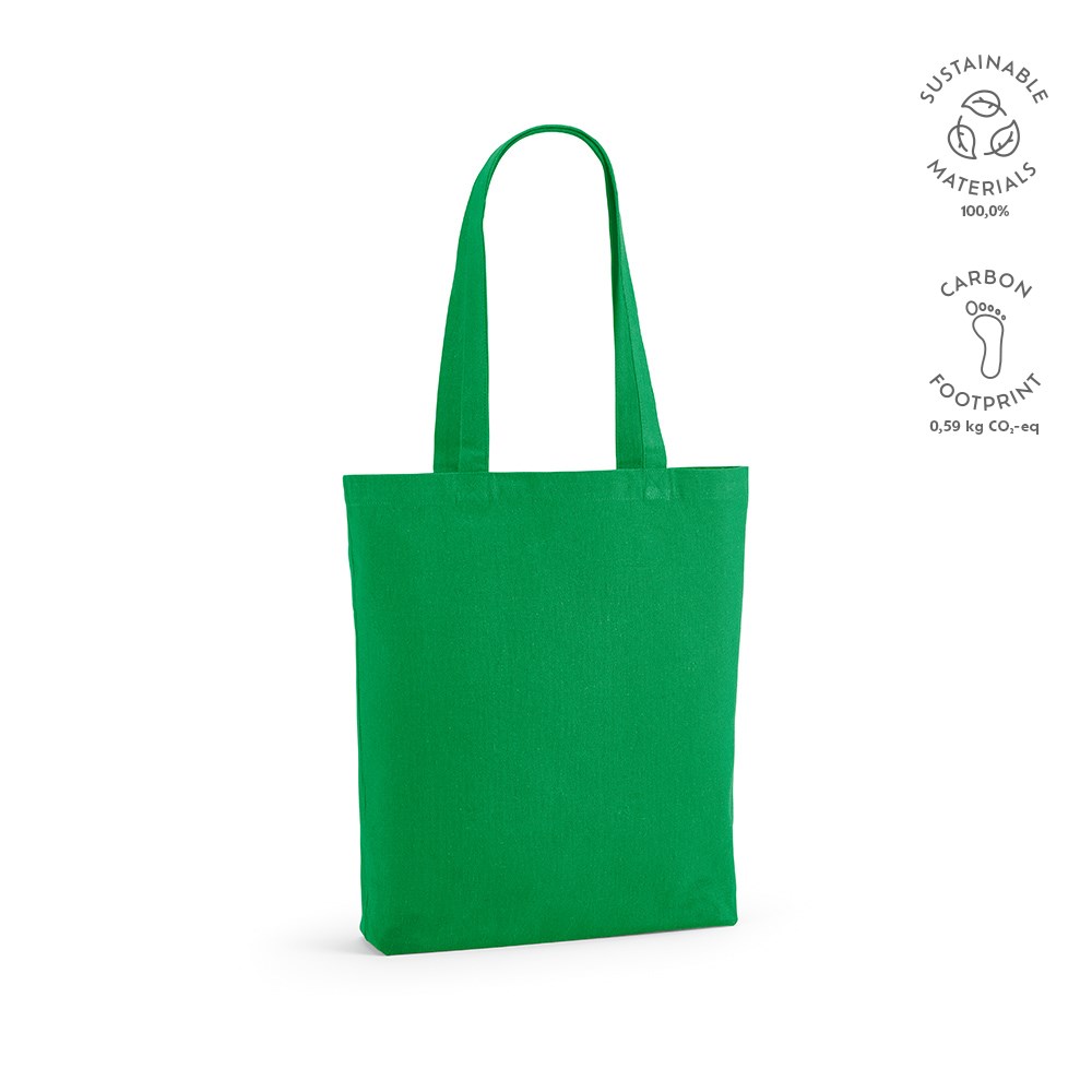 Annapurne Einkaufstasche recy.Baumwolle (180 g/m²). Mit Bodenfalte - grün