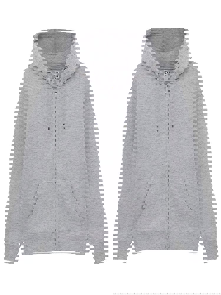 BS Vega Hoodie mit durchgehendem Reißverschluss, 280 gr/m² - Grau-meliert (PMS Cool Grey 7C)