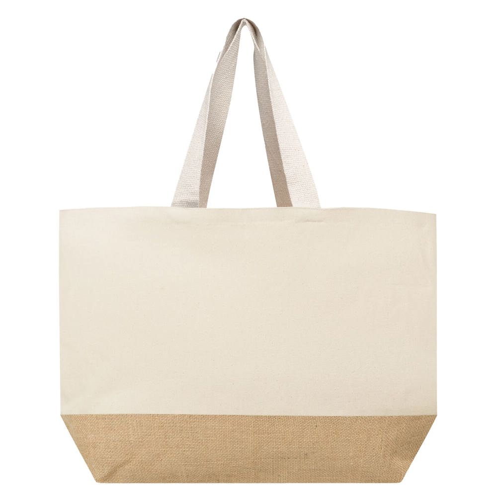 Baumwoll Shopper mit Jute Boden