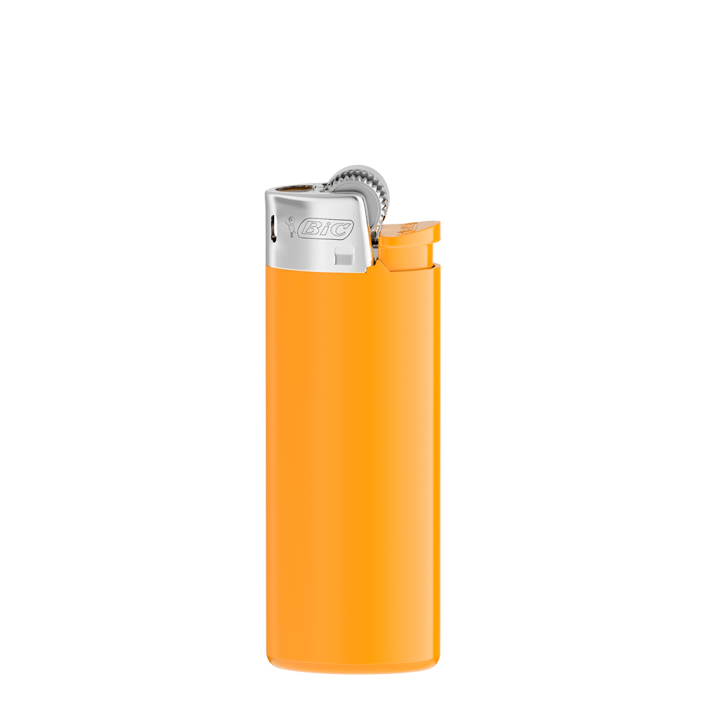 BIC® J25 Standard Feuerzeug - Corpus Pastell Orange/Boden Pastell Orange/Drücker Pastell Orange/Chromkappe