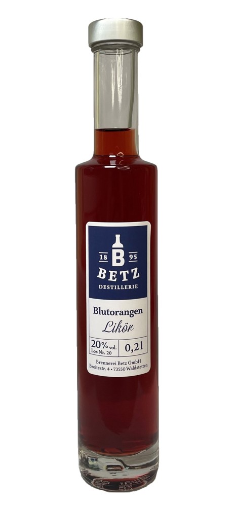 Blutorangenlikör 0,2 l in Flasche Atlantis, 20 % vol.