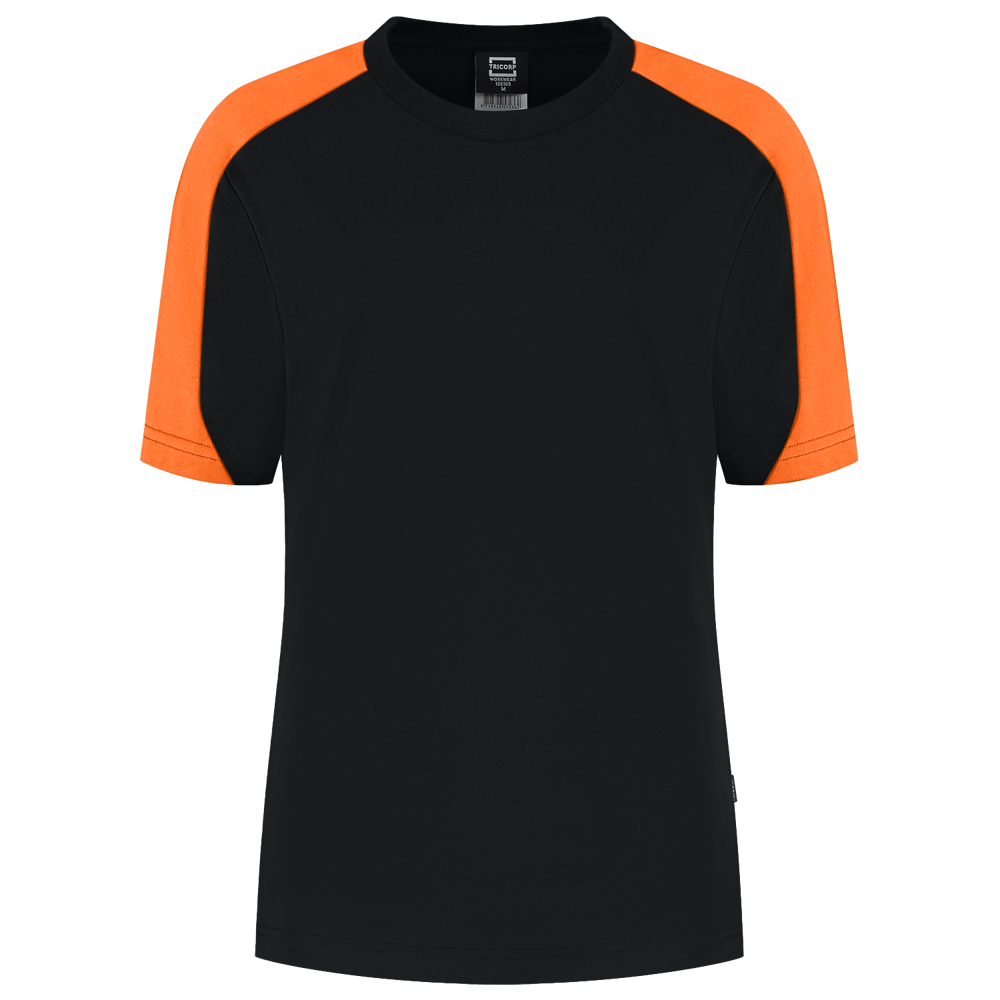 T-Shirt Bicolor Redefined Damen - BlackOrange