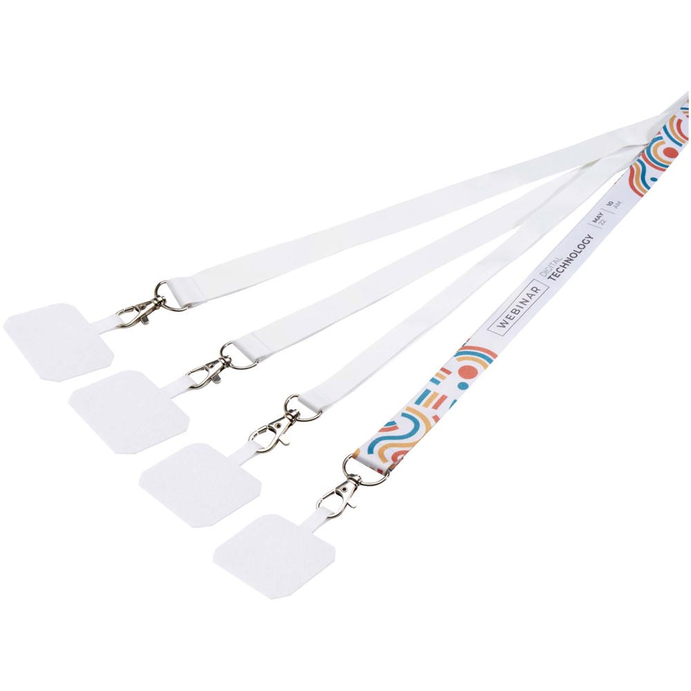 Addie RPET Sublimation Lanyard mit Telefonhalterung und Sicherheitsverschluss