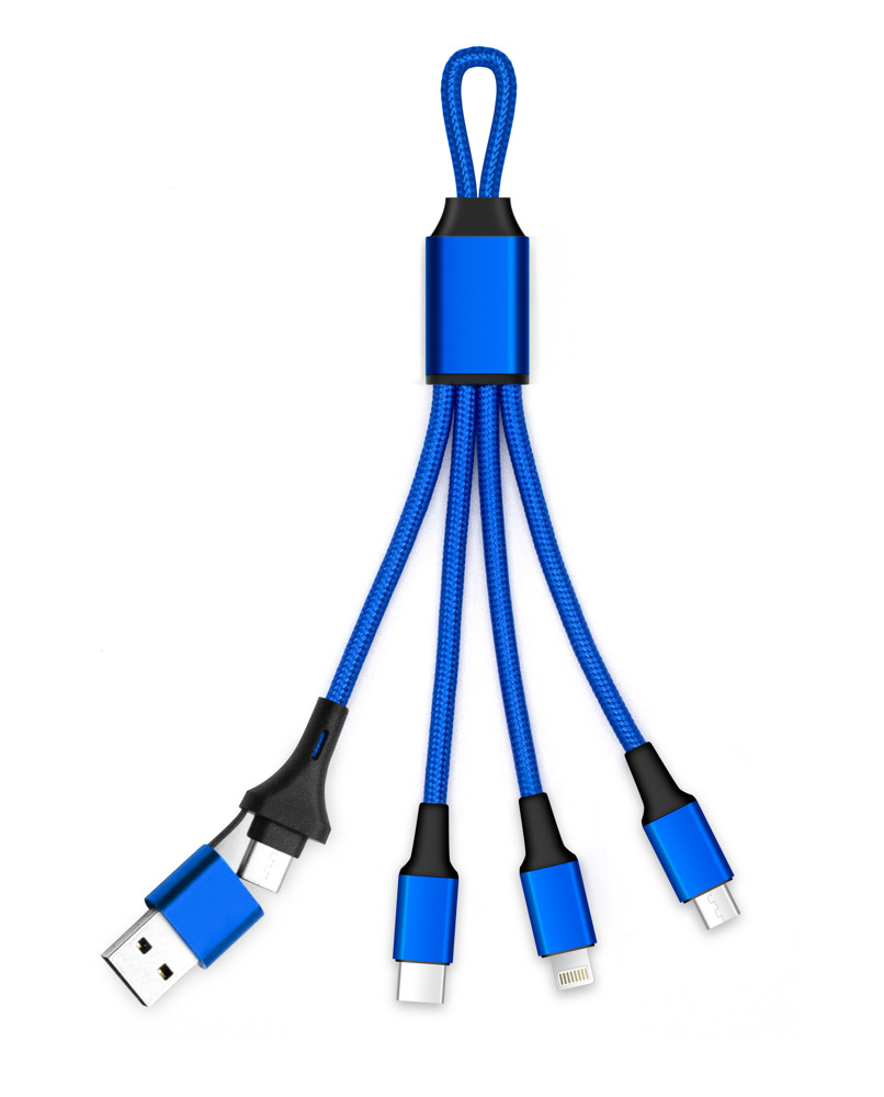 5-in-1 Ladekabel Mini - Blau