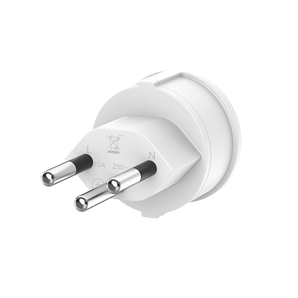 DE-zu-CH Stecker Adapter (Schuko) - weiss
