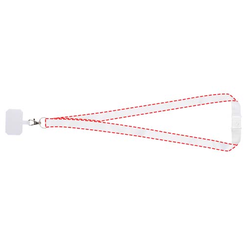 Addie RPET Sublimation Lanyard mit Telefonhalterung und Sicherheitsverschluss