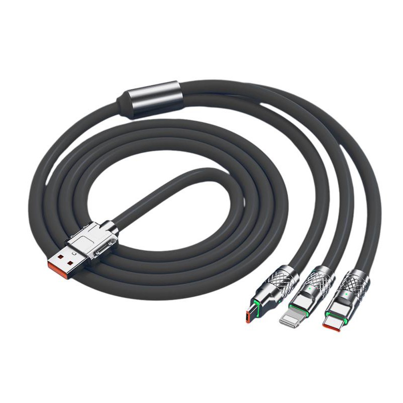 3-in-1 Ladekabel - Schwarz