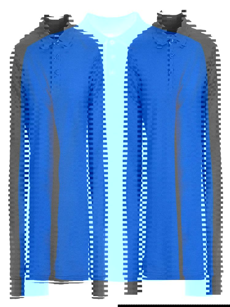 BS Evolution Langarm Polo, 180 gr/m² - Kobaltblau (PMS 2145C)