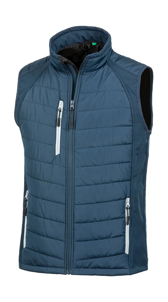 Compass Padded Softshell Gilet - Navy/Grey