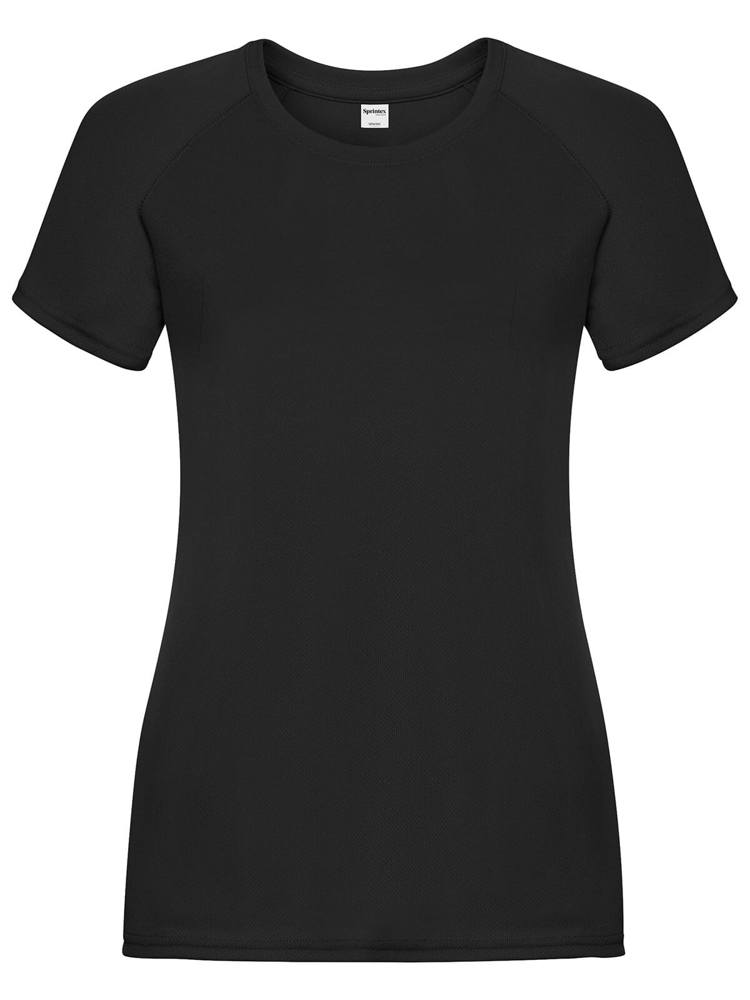 SP Run Damen-Sportshirt, 140 g/m2, 100 % Polyester - schwarz
