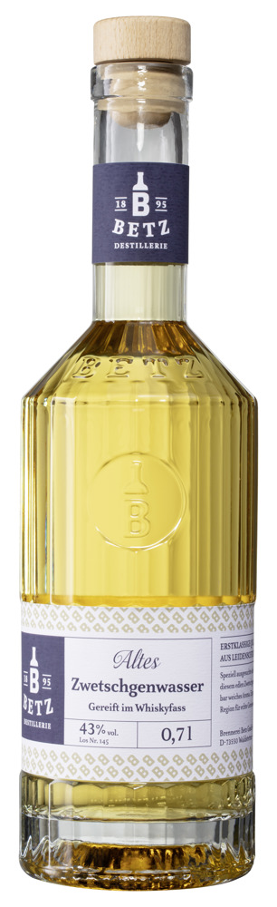 Altes Zwetschgenwasser gereift im Whiskyfass 0,7 l