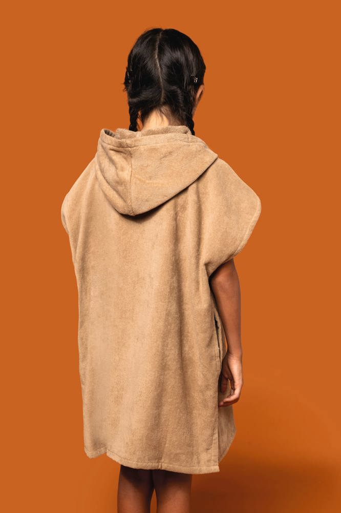 PA582 - Kinder-Frottee-Poncho mit Kapuze