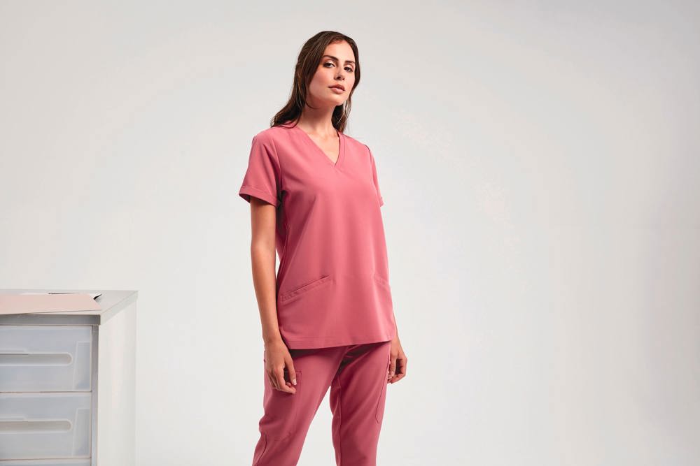 NN310X - Tunika mit Stretchanteil und kurzen Ärmeln, Damen