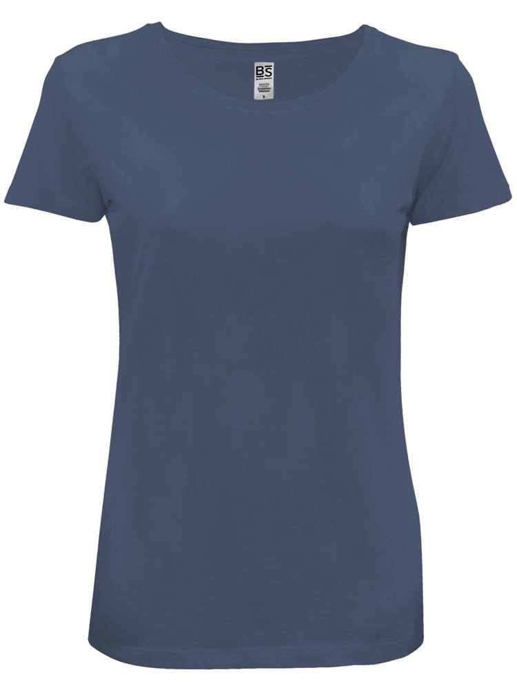 BS Evolution Damen-T-Shirt, 150 g/m2, 100 % Bio-Baumwolle - Denim