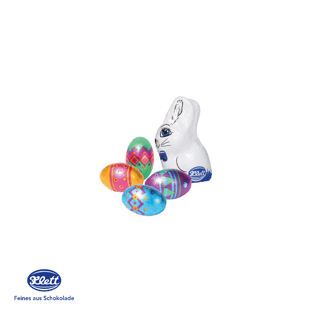 3D Präsent "Transporter" Ostern mit Klett Schokoladenmischung