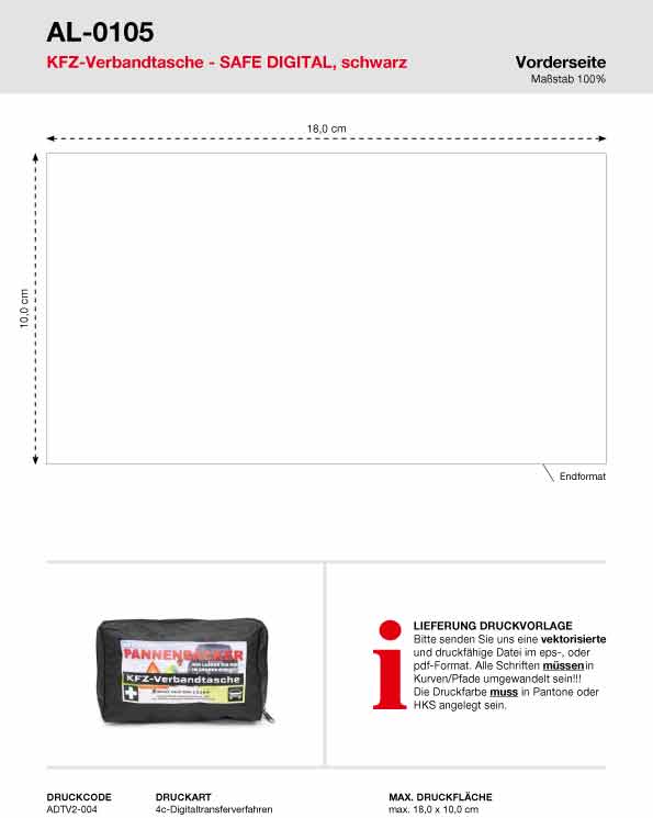 Allflash Kfz-Verbandtasche Safe Digital