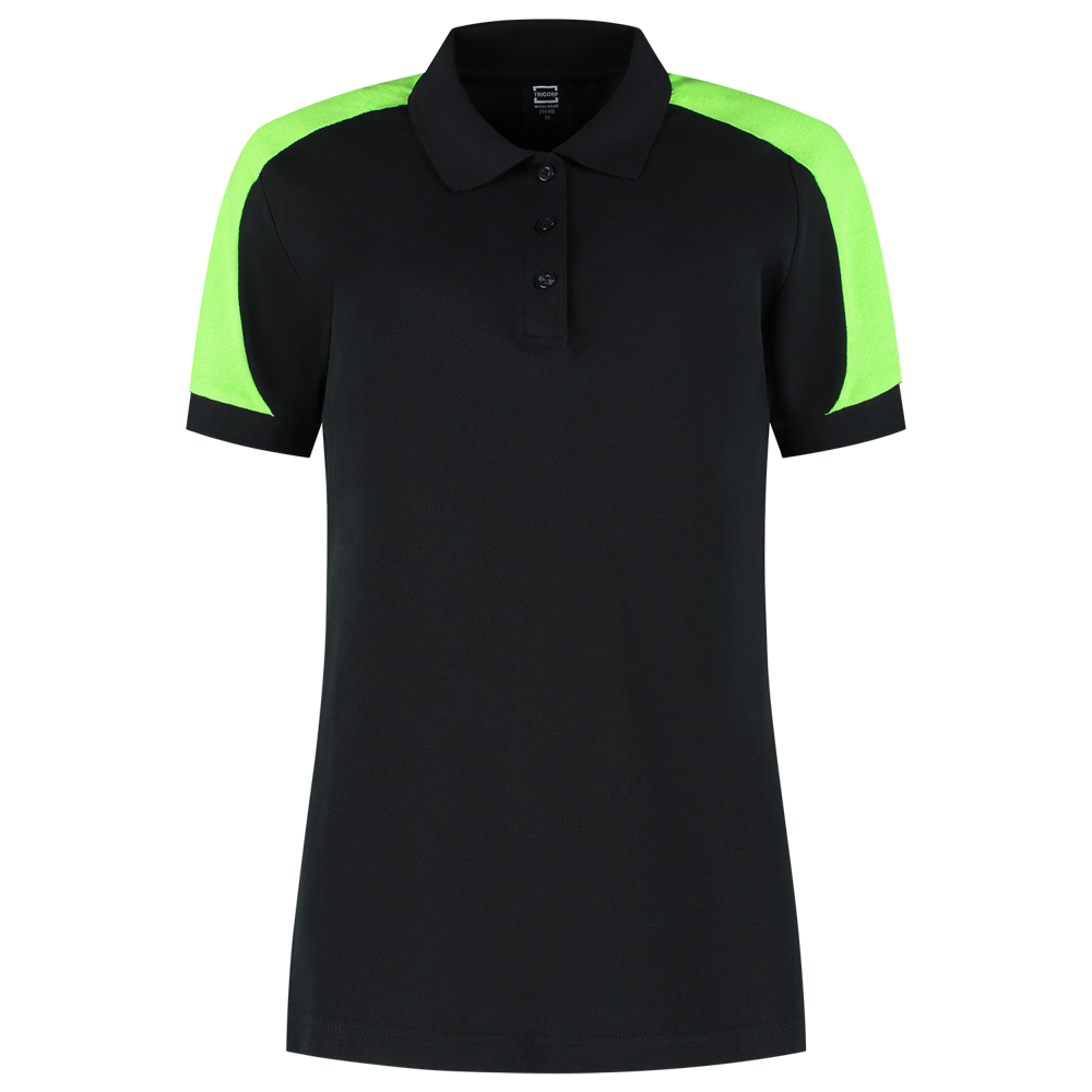 Poloshirt Bicolor Redefined Damen - BlackLime