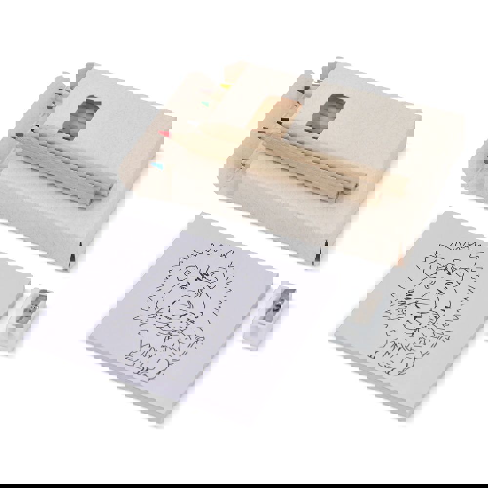 8-teiliges Malset in einer Schachtel aus recyceltem Milchkarton