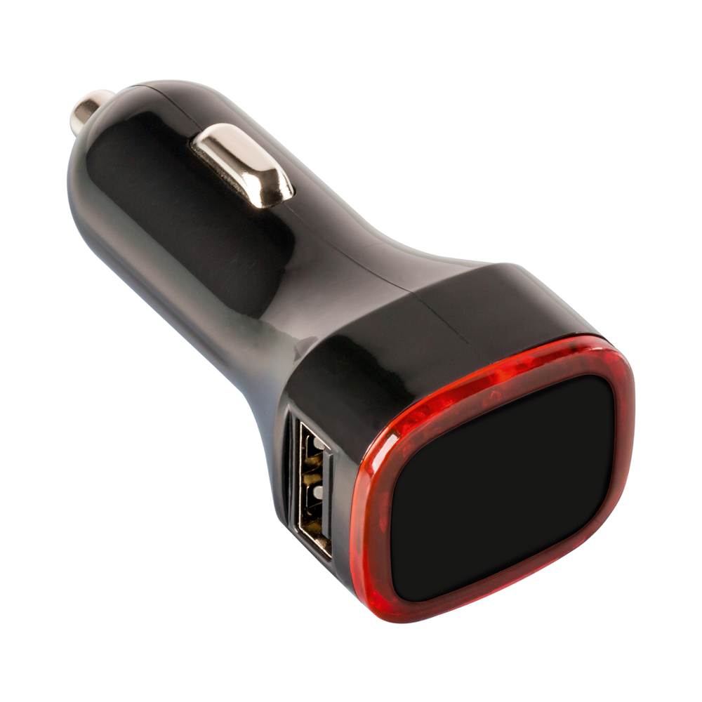USB-Autoladeadapter COLLECTION 500 - rot, schwarz / rot
