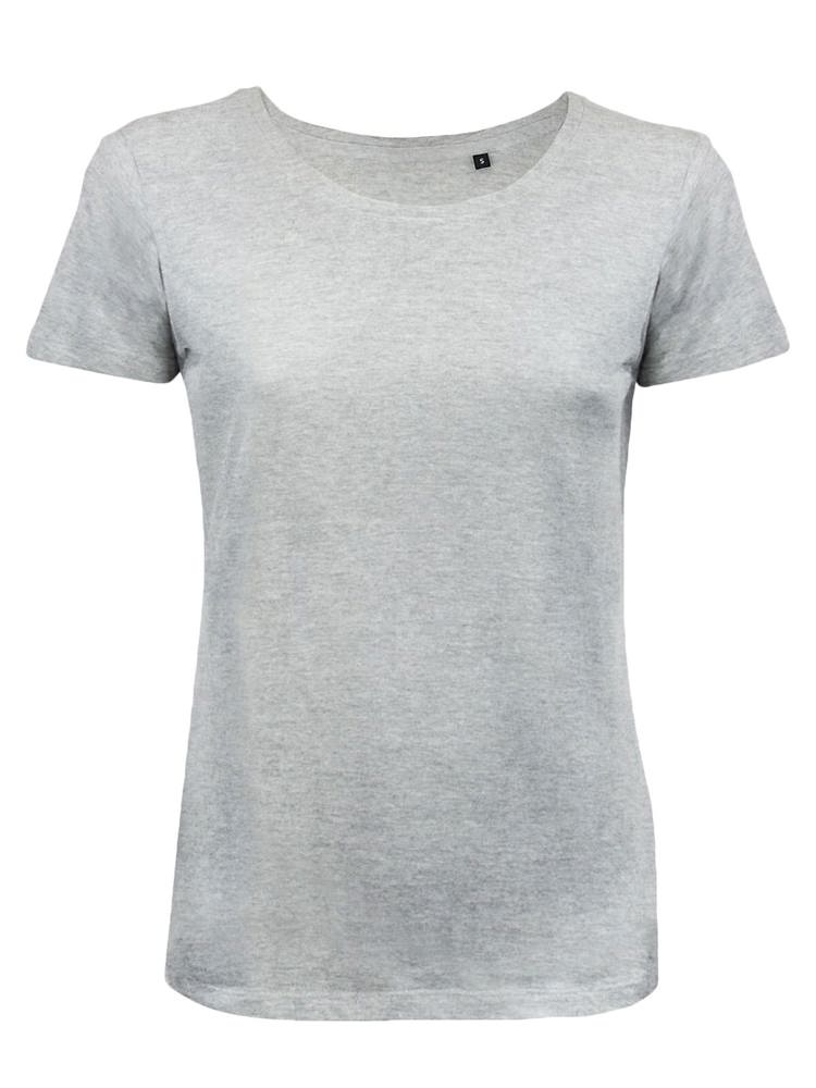 BS Moon Damen-T-Shirt, 150 g/m2, 100 % Bio-Baumwolle - Grau-meliert