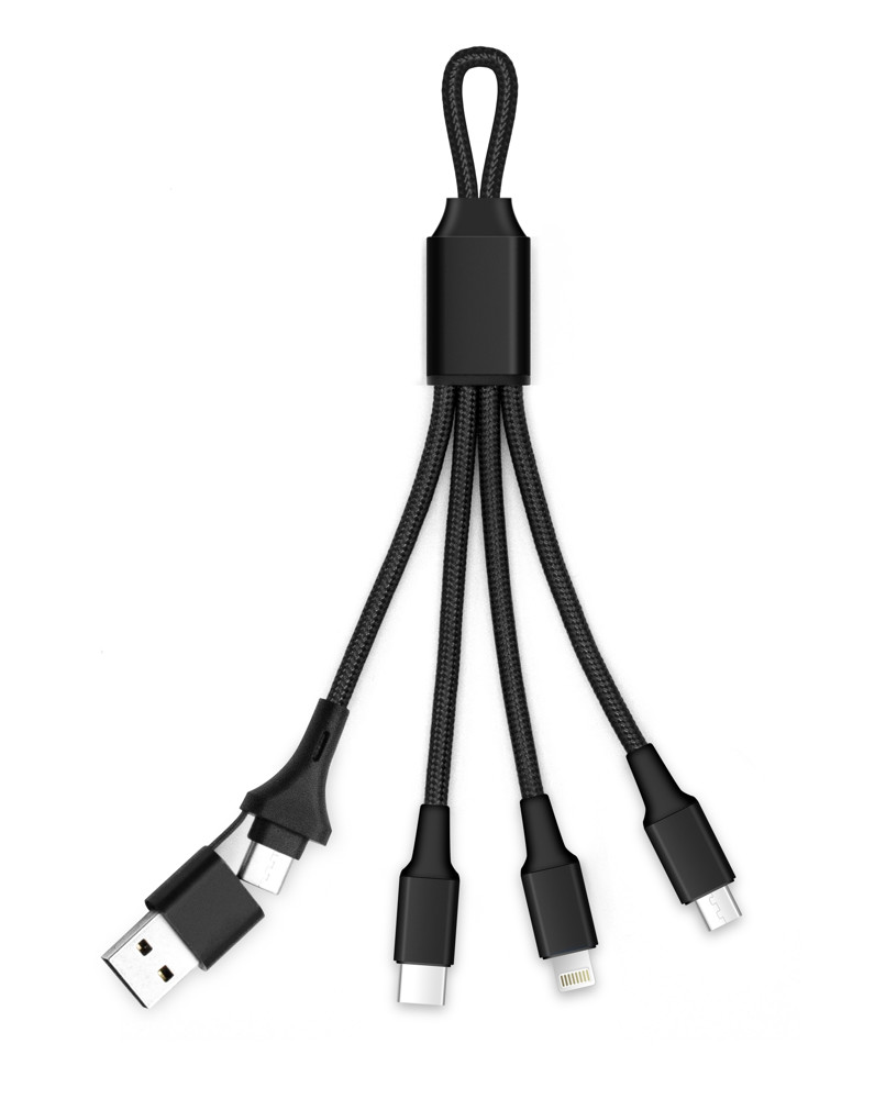5-in-1 Ladekabel Mini - Schwarz - Black C