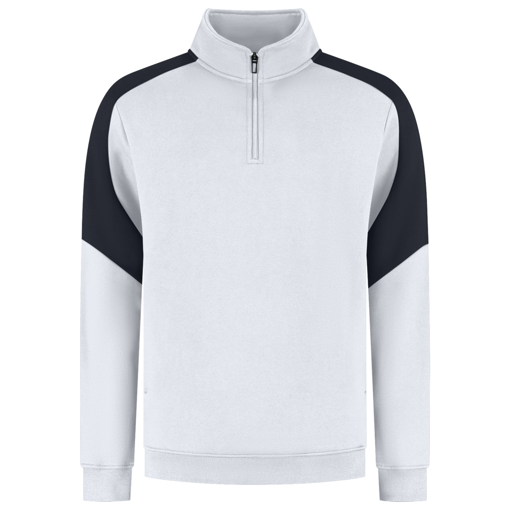 1/4 Zip Sweatshirt Bicolor Redefined - WhiteAnthracite