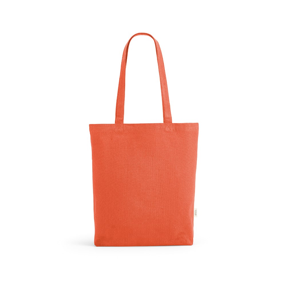 Annapurne Einkaufstasche recy.Baumwolle (180 g/m²). Mit Bodenfalte - Orange