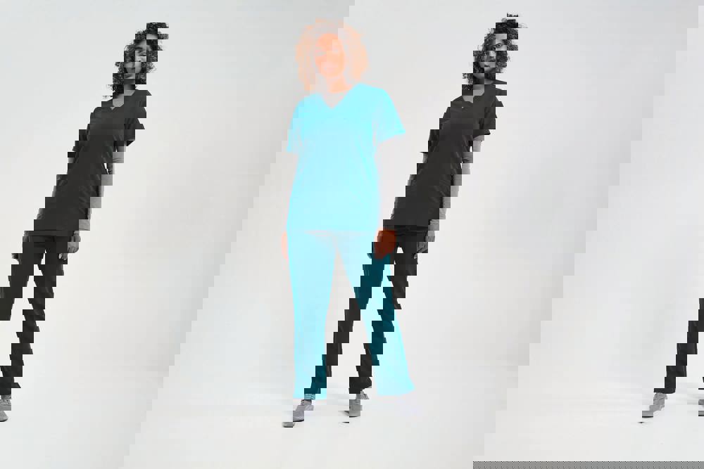 NN310X - Tunika mit Stretchanteil und kurzen Ärmeln, Damen