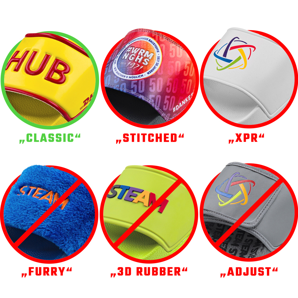 Badelatschen Geprägt + Gedruckt Classic