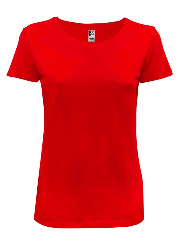 BS Evolution Damen-T-Shirt, 150 g/m2, 100 % Bio-Baumwolle - rot