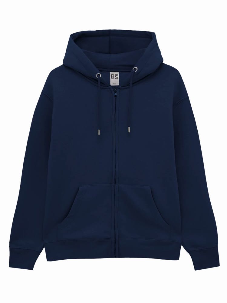 BS Vega Hoodie mit durchgehendem Reißverschluss, 280 gr/m² - Navy (PMS 5395C)
