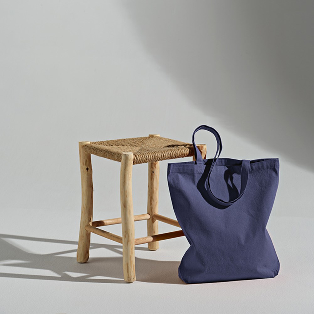 Annapurne Einkaufstasche recy.Baumwolle (180 g/m²). Mit Bodenfalte - Marineblau