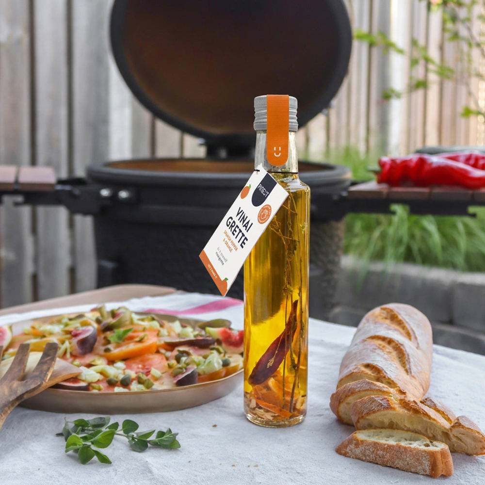 Eine Vinaigrette zubereiten | Spanischer Pfeffer und Orange | Pinienkerne