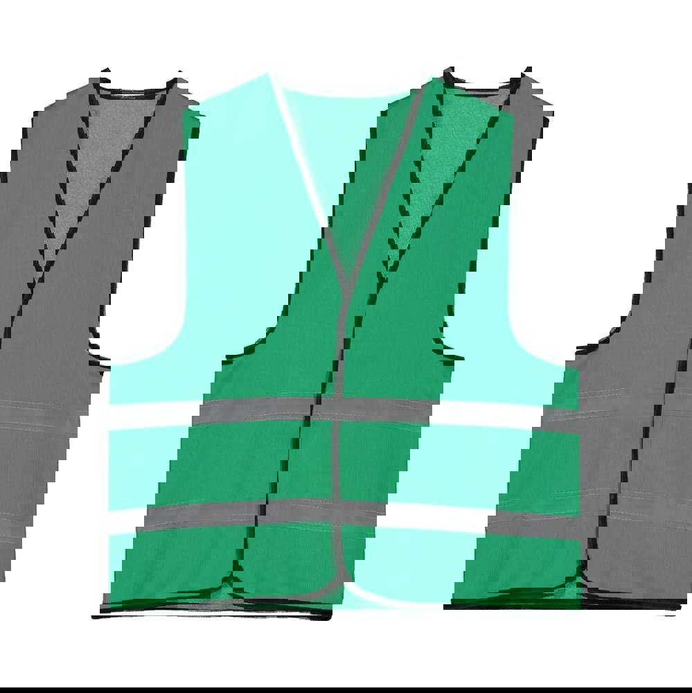 Kinder Bunte Sicherheitsweste 6-12 Jahre - Flaschengrün (PMS 3308c) / Flaschengrün