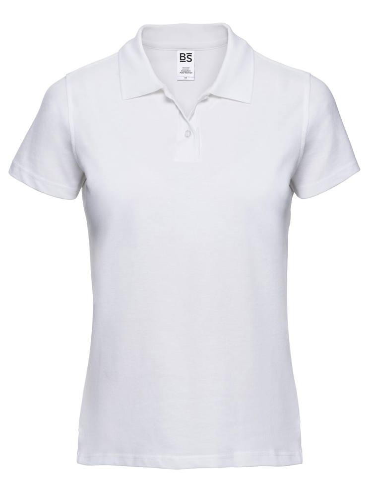 BS Evolution Damenpolo, 180 g/m2, 100 % Baumwolle - Weiß (WHITE)