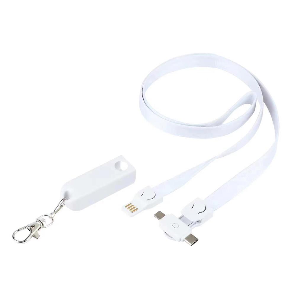 3 in 1 Lanyard Kabel - Weiss - White