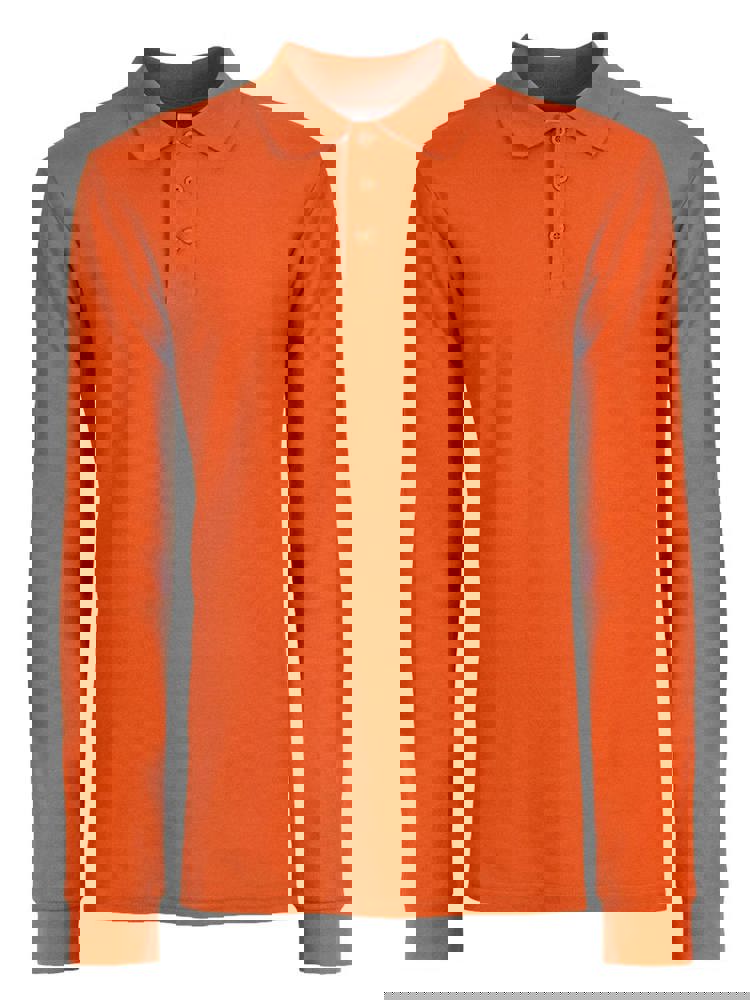 BS Evolution Langarm Polo, 180 gr/m² - Orange (PMS 1585C)