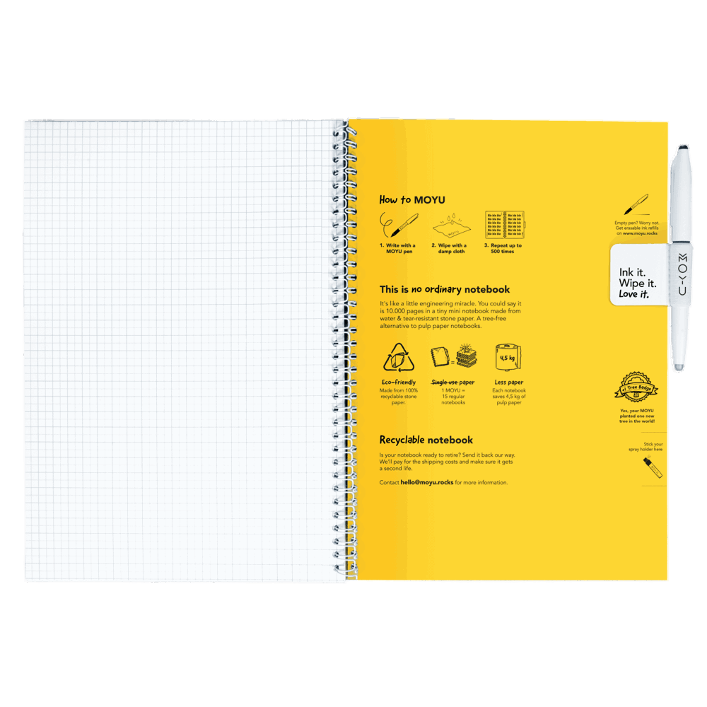 A4 Notizbuch wiederbeschreibbar Hardcover