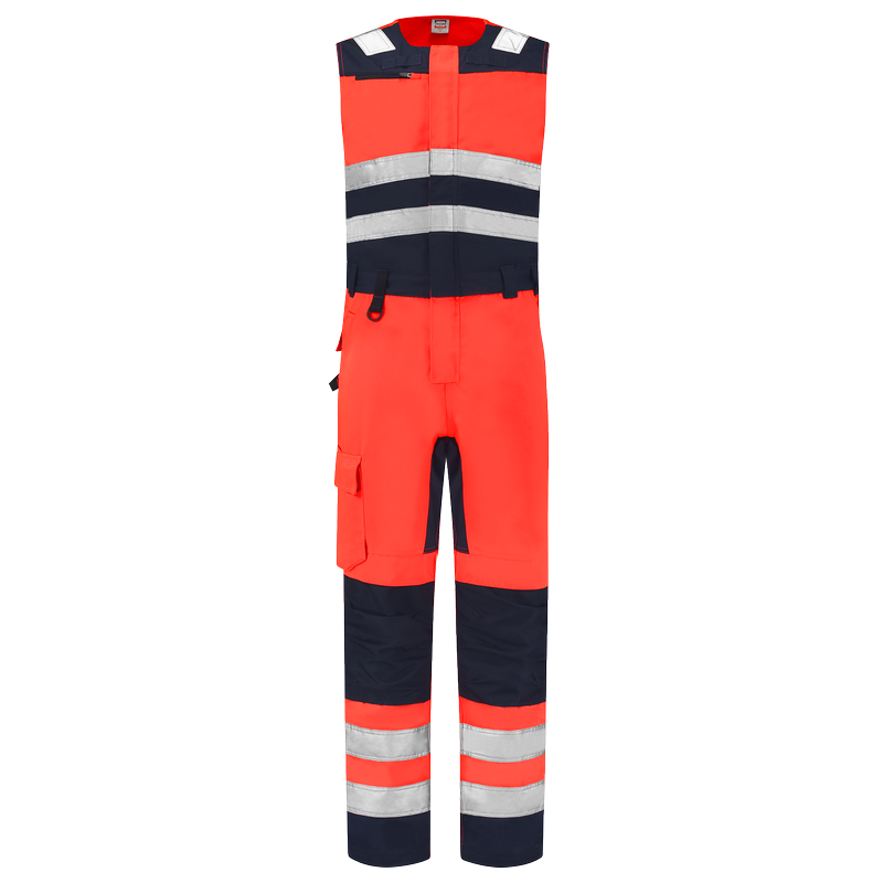 TRICORP Warnschutz Kombihose Bicolor - Fluor Red-Ink