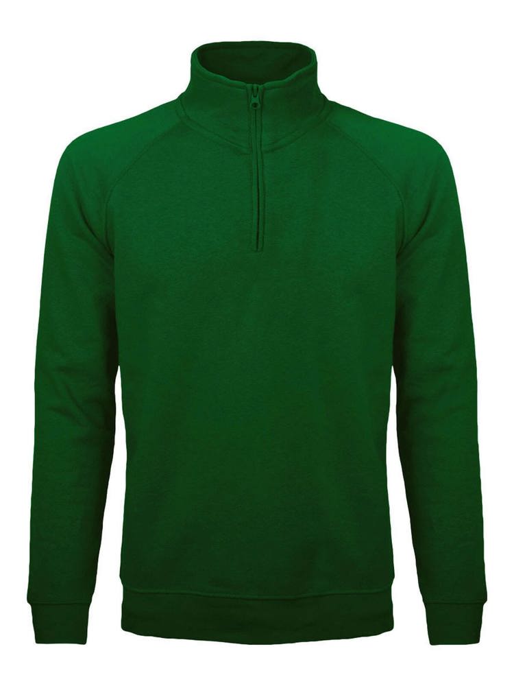 BS Sirio Pullover mit halbem Reißverschluss, 280 gr/m² - Flaschengrün (PMS 2411C)