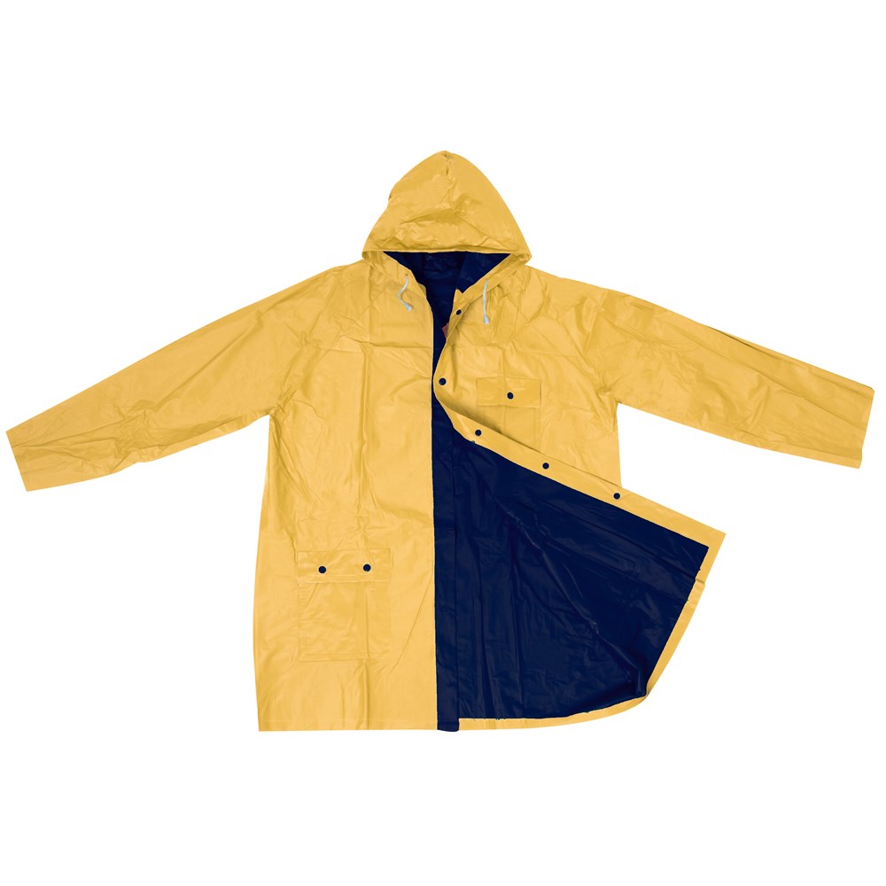 Zweifarbige Wende Regenjacke CORA - blau/gelb