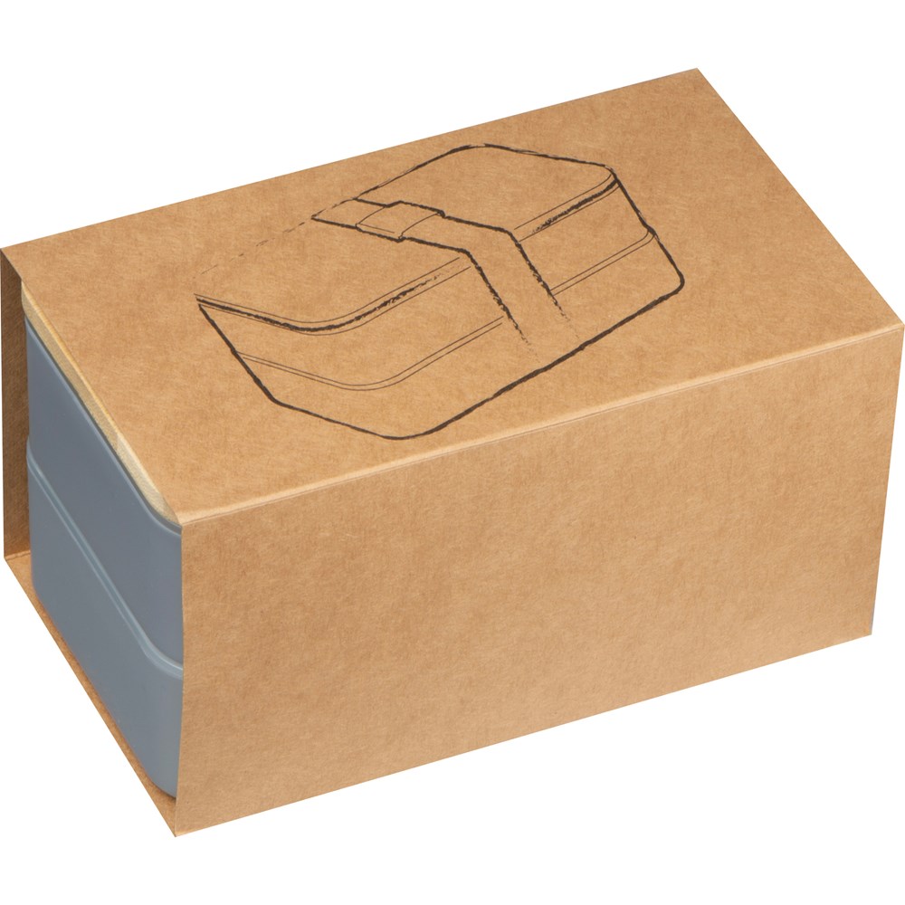 2 stöckige Lunchbox aus Kunststoff und Bambus SALVATORE