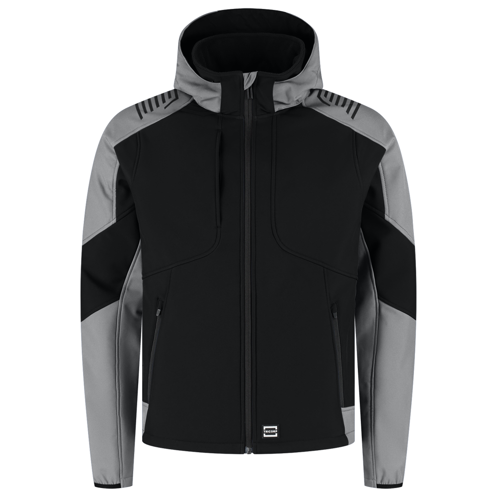 Softshelljacke Kapuze Bicolor Redefined - BlackGrey