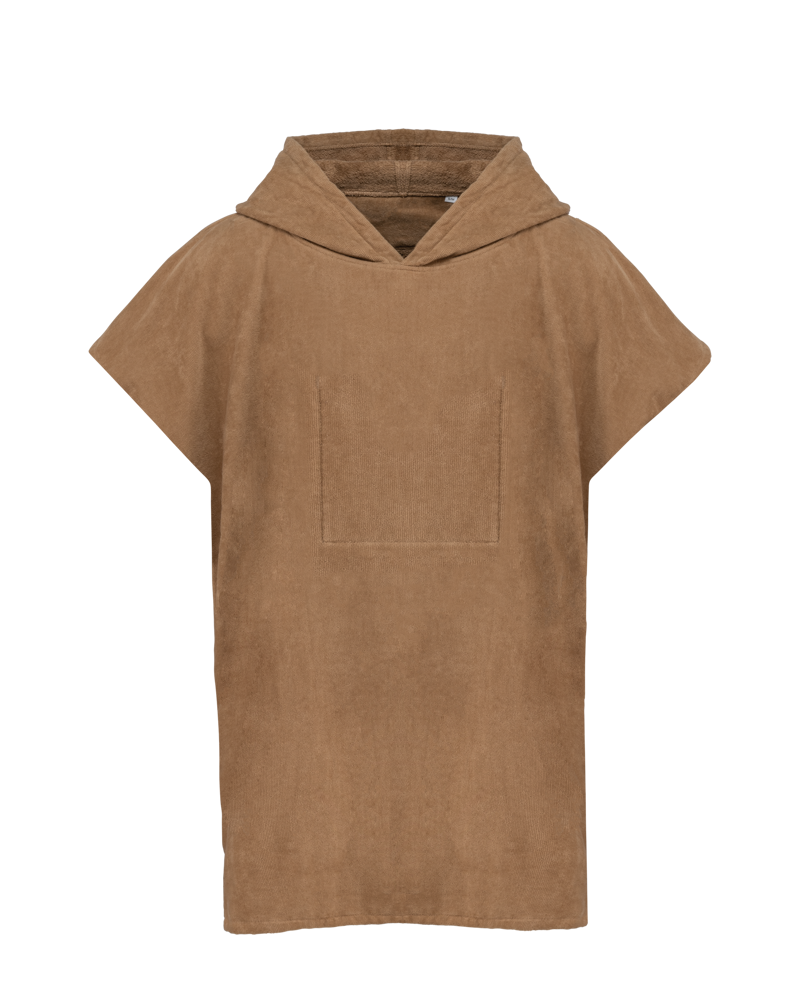 PA582 - Kinder-Frottee-Poncho mit Kapuze - camel