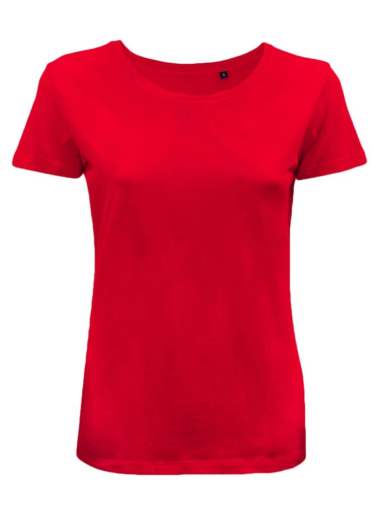 BS Moon Damen-T-Shirt, 150 g/m2, 100 % Bio-Baumwolle - rot